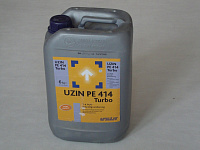 Полиуретановая грунтовка Uzin PE-414 связывает цементную пыль и многократно увеличивает сцепление клея со стяжкой.
